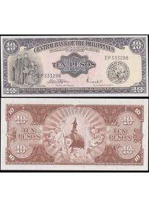 FILIPPINE 10 Pesos 1949 Fior di Stampa